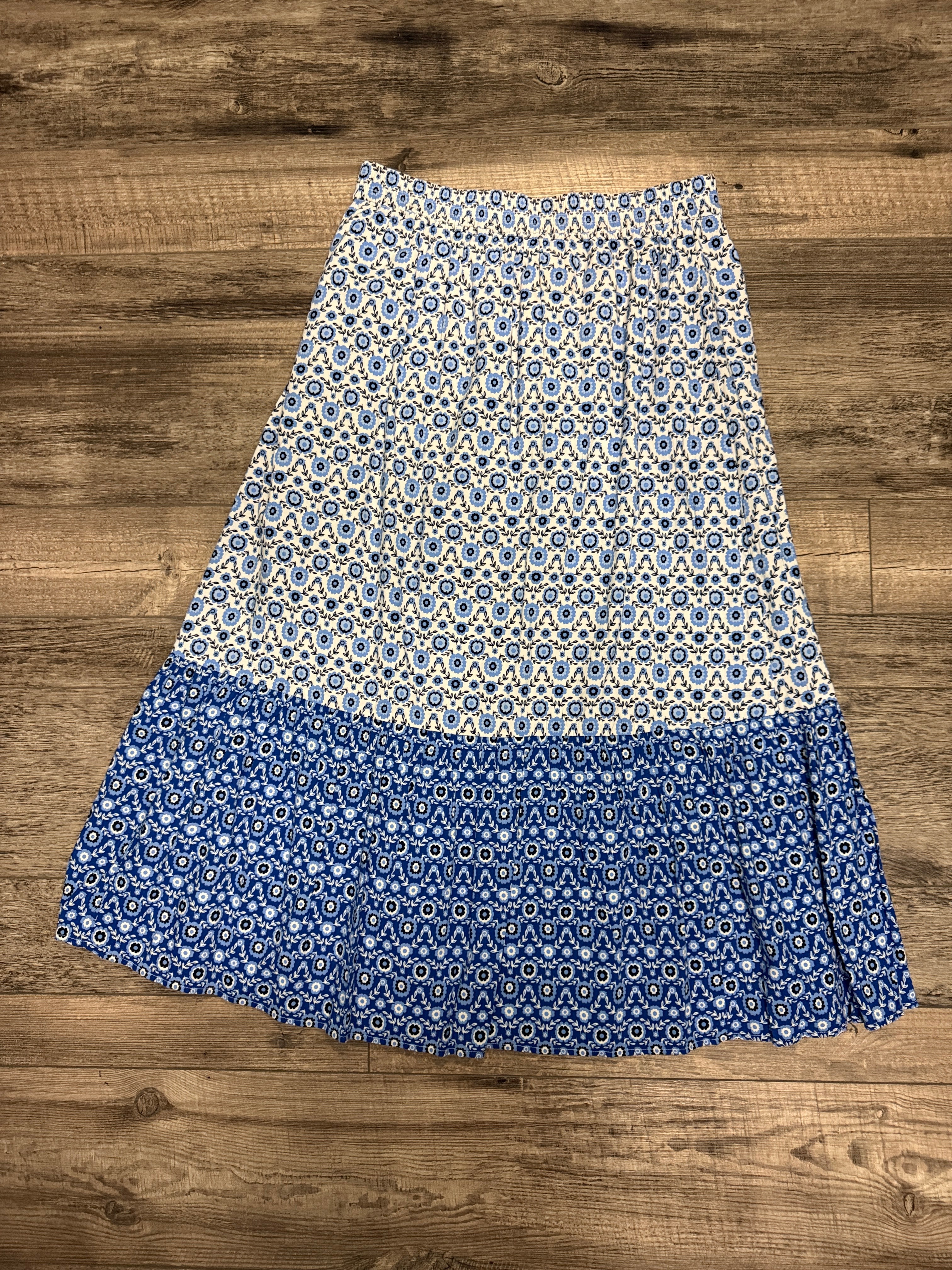 Loft Floral Tiered Skirt