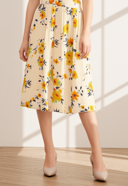 FLINT & MOSS FLORAL SKIRT
