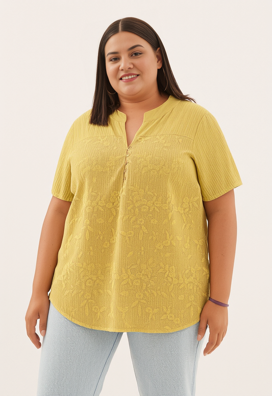 NWOT GRACILA EMBROIDERED FLORAL TOP