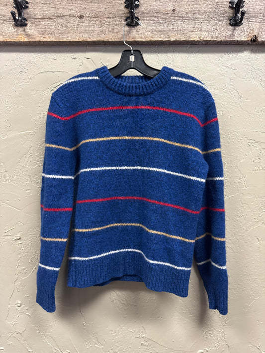 LL BEAN SPAGHETTI STRIPE WOOL SWEATER