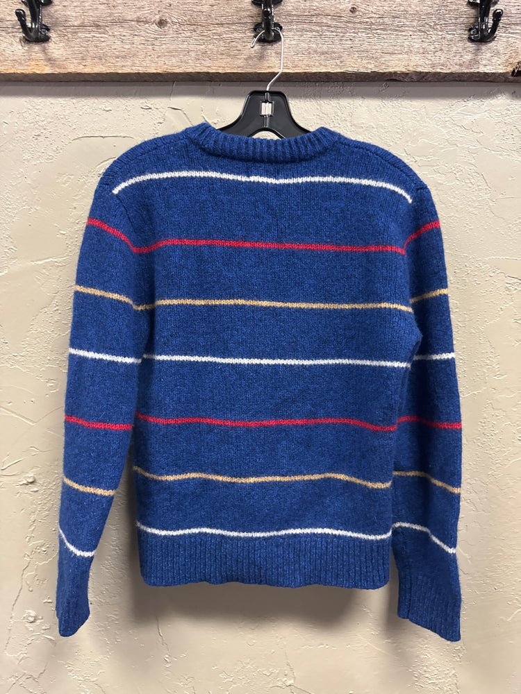 LL BEAN SPAGHETTI STRIPE WOOL SWEATER