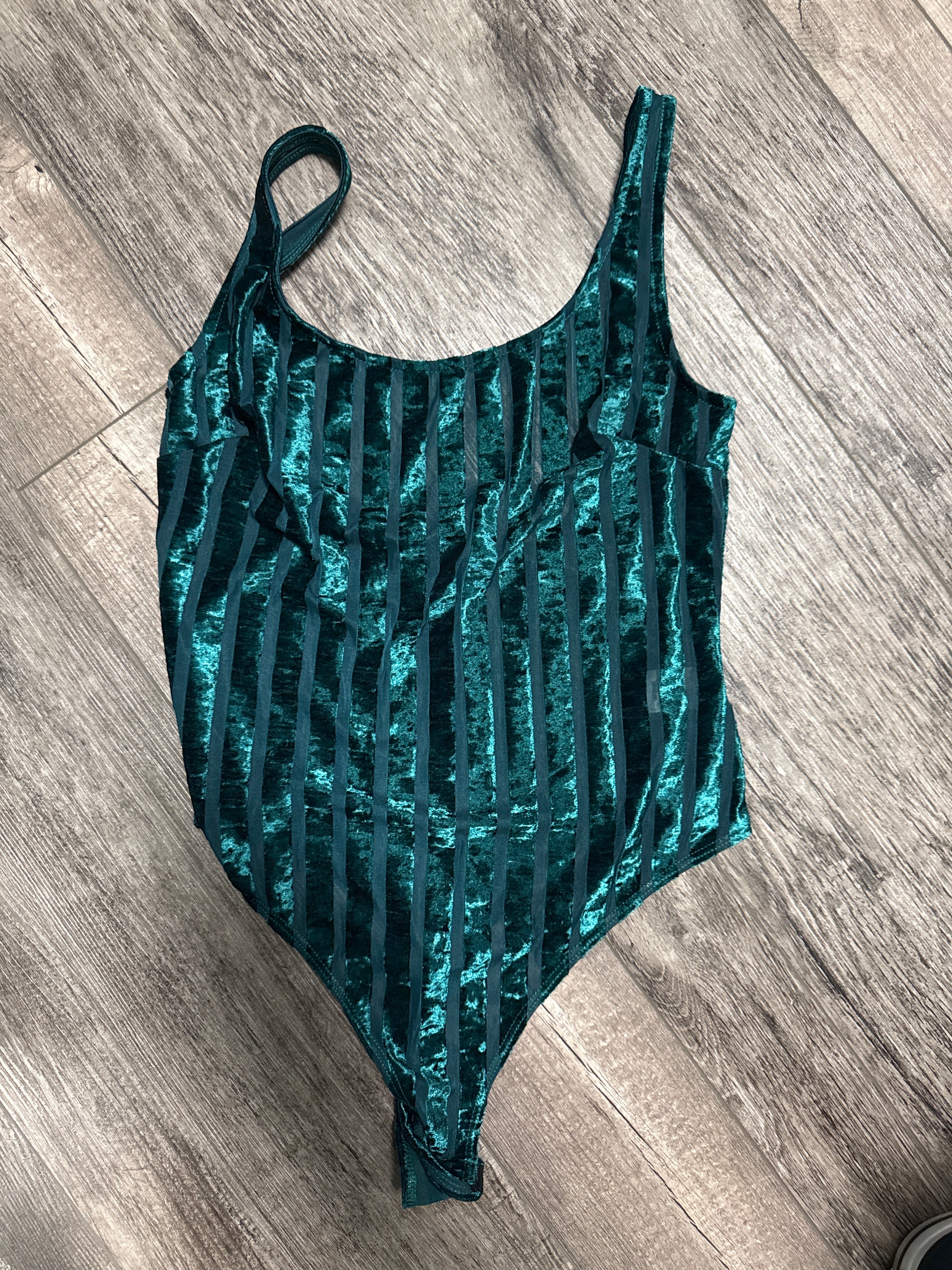 NAKED WARDROBE BURNOUT VELVET BODYSUIT