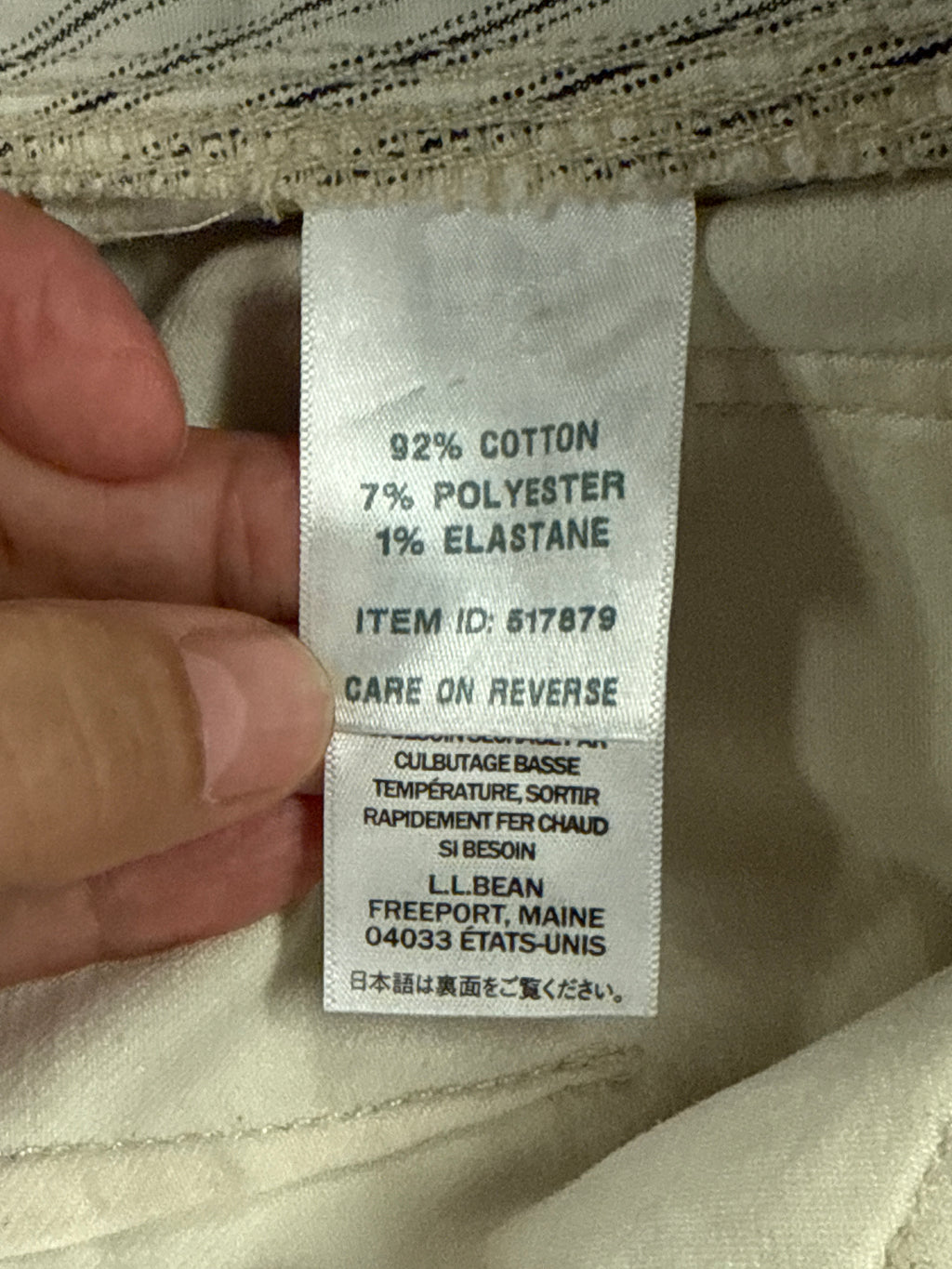 LL BEAN CLASSIC FIT JEAN (org$89)