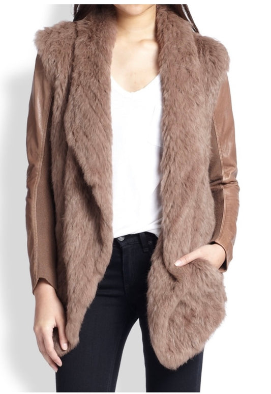 JUNE RABBIT FUR COAT (org$495)