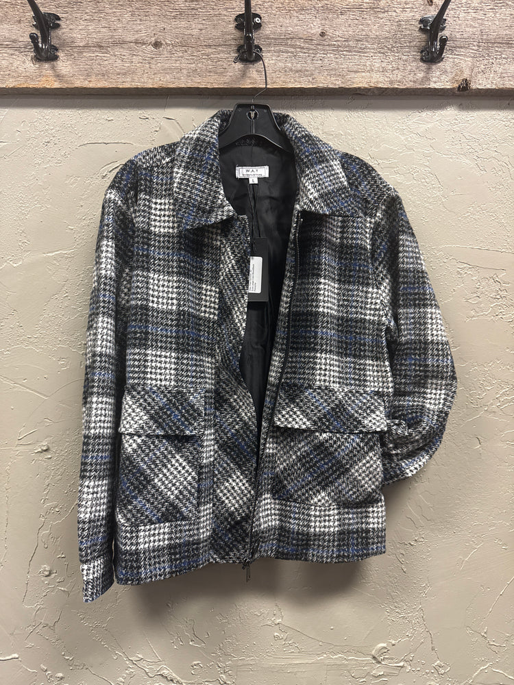 NWT WAY PLAID BOMBER JACKET (org$66)