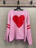 OVERSIZED HEART FRONT SWEATER