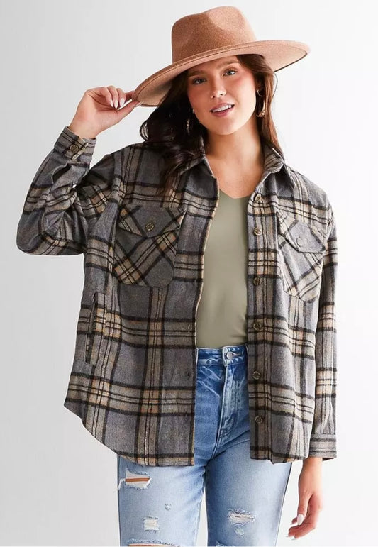 MISS ME FLANNEL SHACKET
