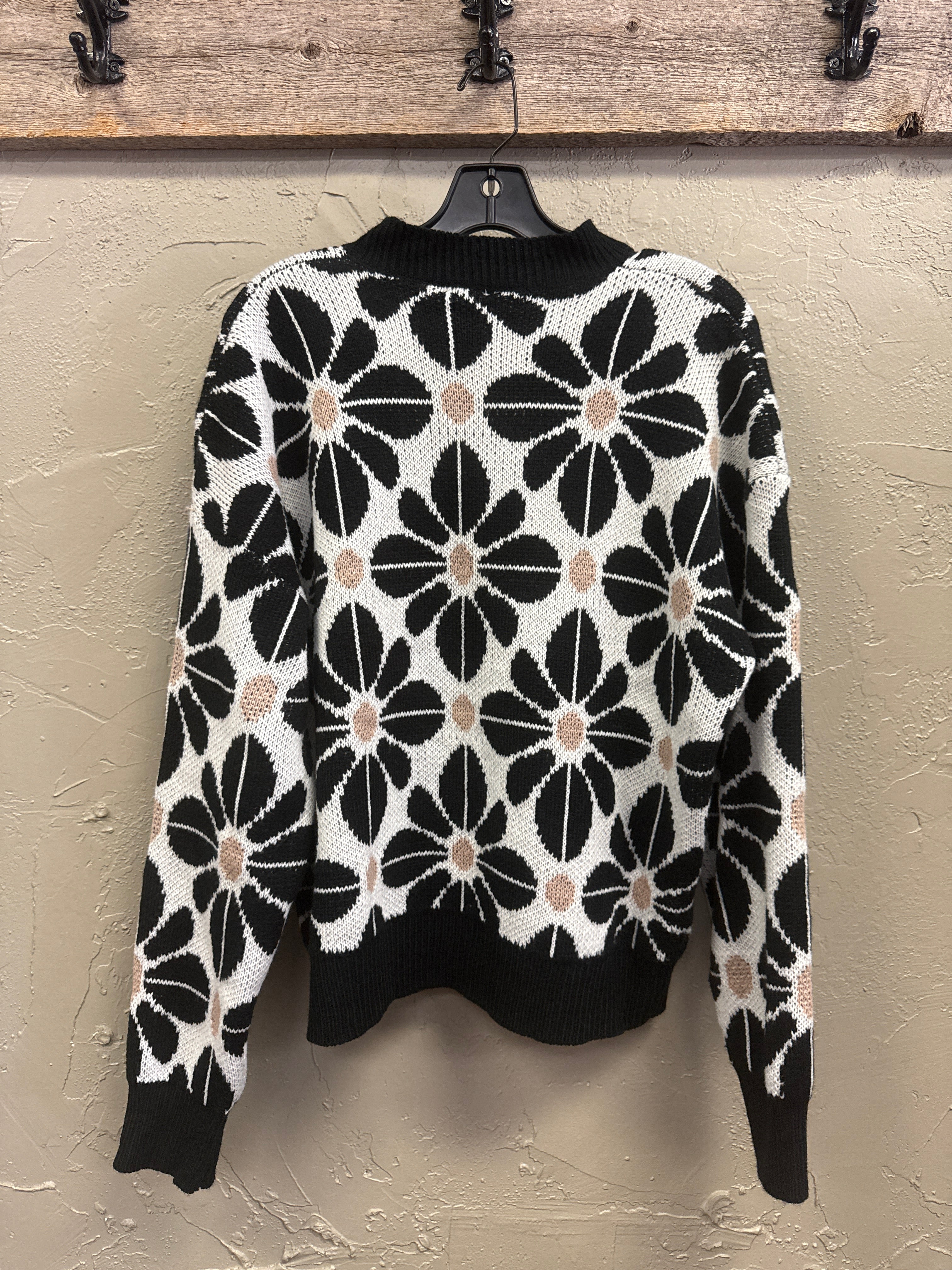EN CREME MID MOD FLORAL SWEATER
