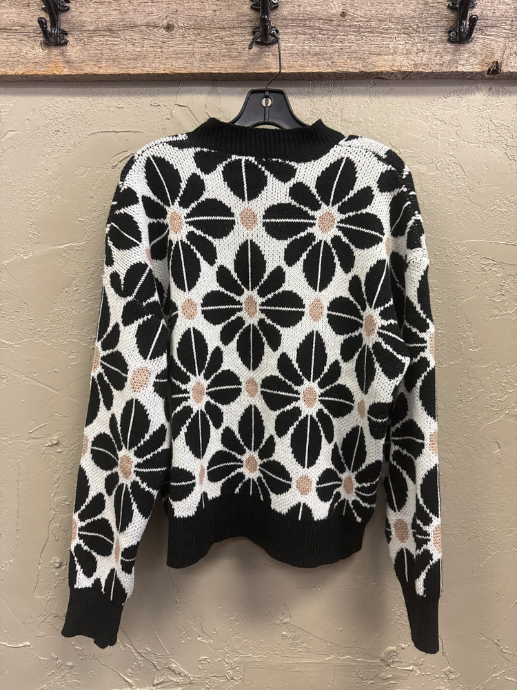 EN CREME MID MOD FLORAL SWEATER