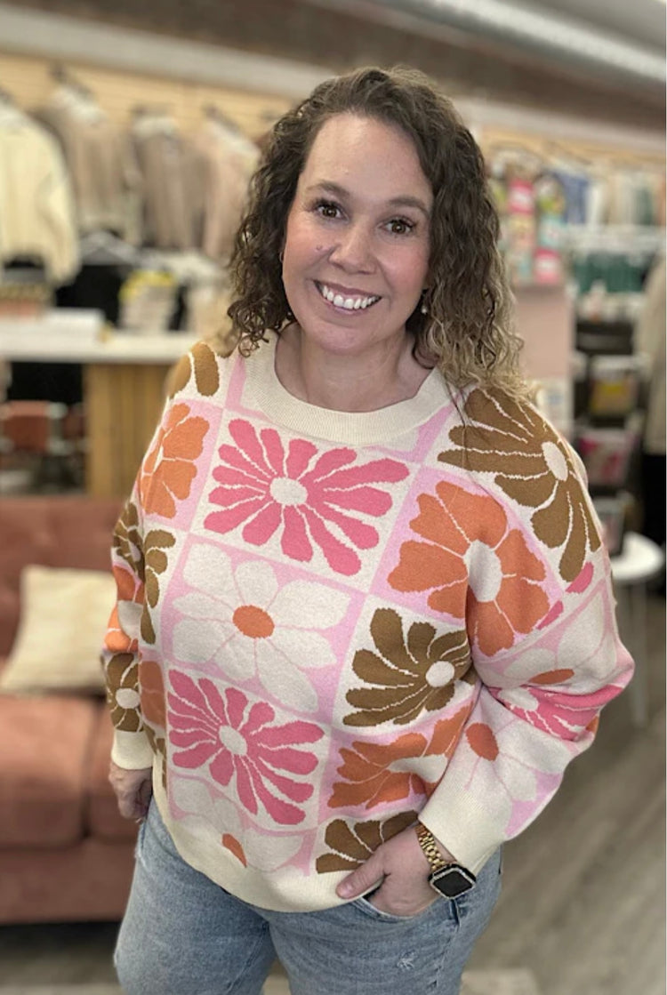 POLAGRAM BOLD BLOSSOMS SWEATER