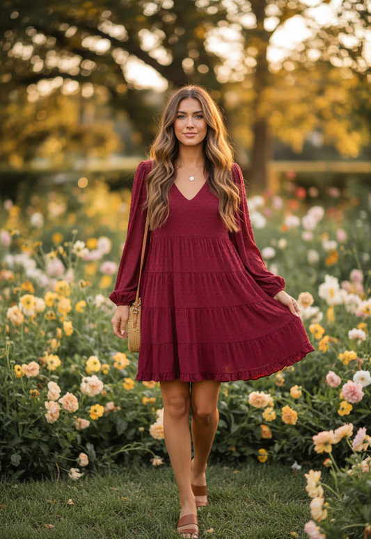 NWT MI AMI TIERED DRESS