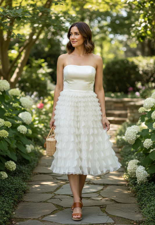 WHBM STRAPLESS SILK DRESS (org$275)