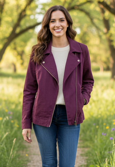 OSO CASUALS COTTON MOTO JACKETS