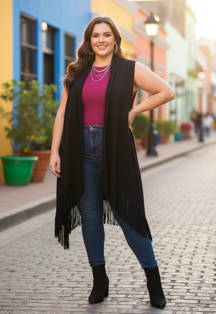 NWT LANE BRYANT FRINGE VEST (org$60)