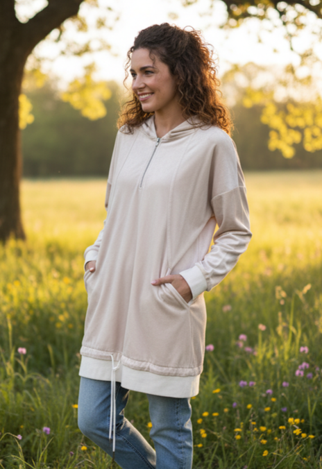 LOVERICH VELOUR HOODED TUNIC