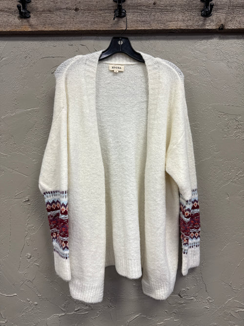 ADORA SLEEVE DETAIL OPEN CARDIGAN