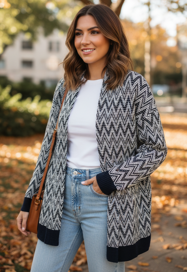 OLIVE & OAK OPEN CARDIGAN