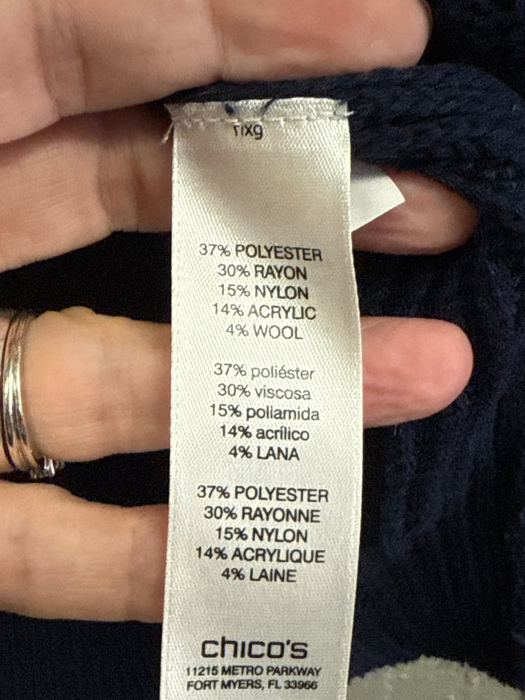 CHICOS DOLMAN SLEEVE SWEATER