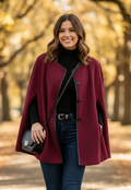 Nine West Faux-Leather Trim Cape (org$139)