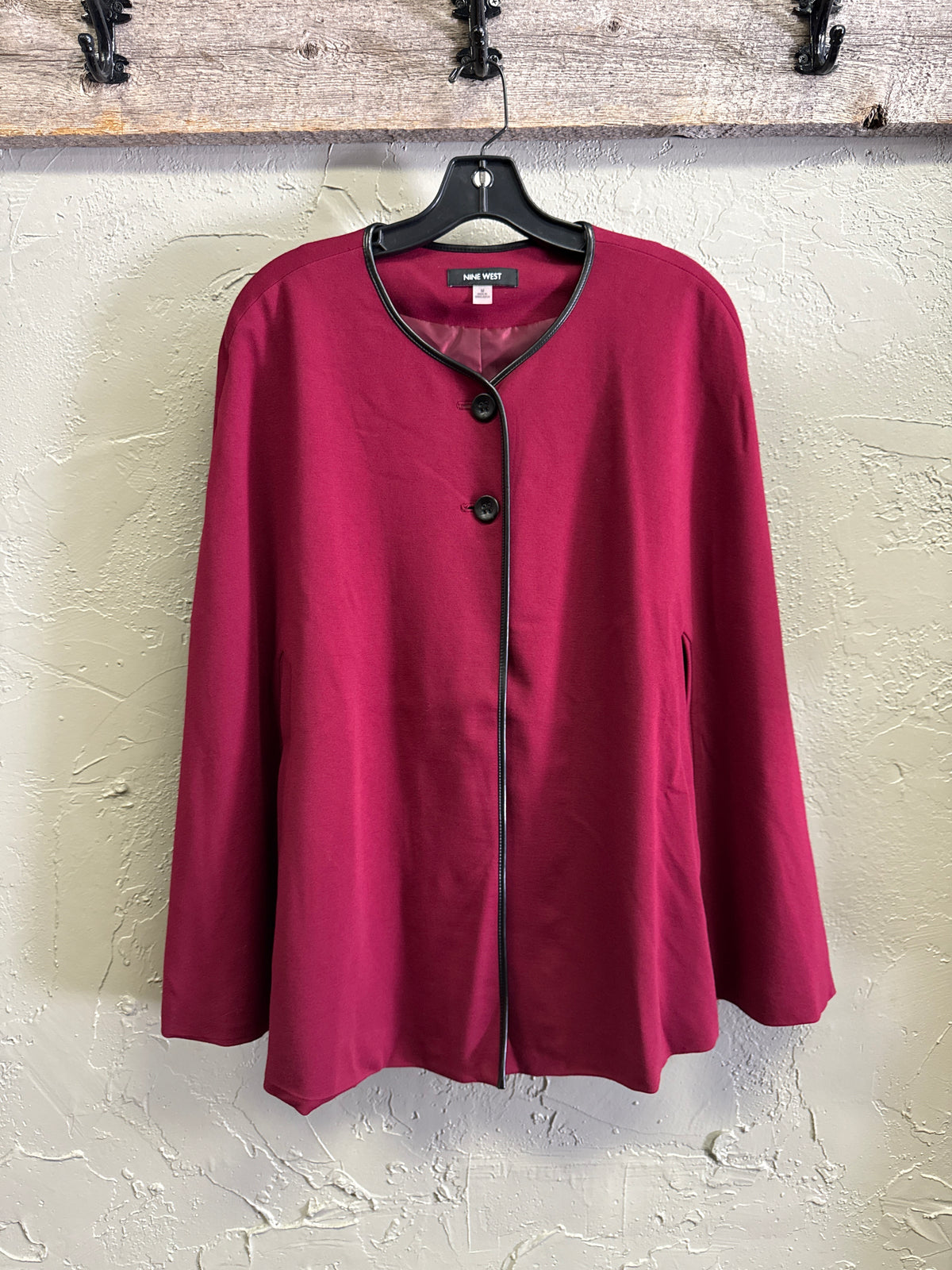 Nine West Faux-Leather Trim Cape (org$139)