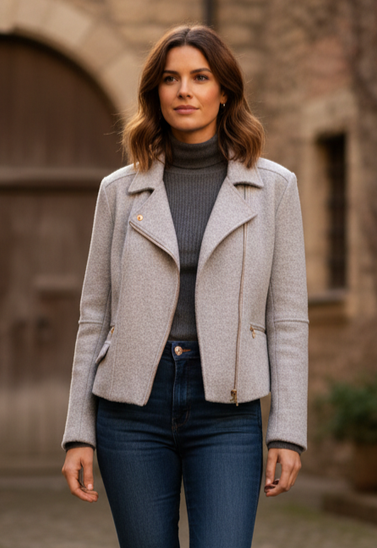 BR BOILED WOOL MOTO JACKET (org$150)
