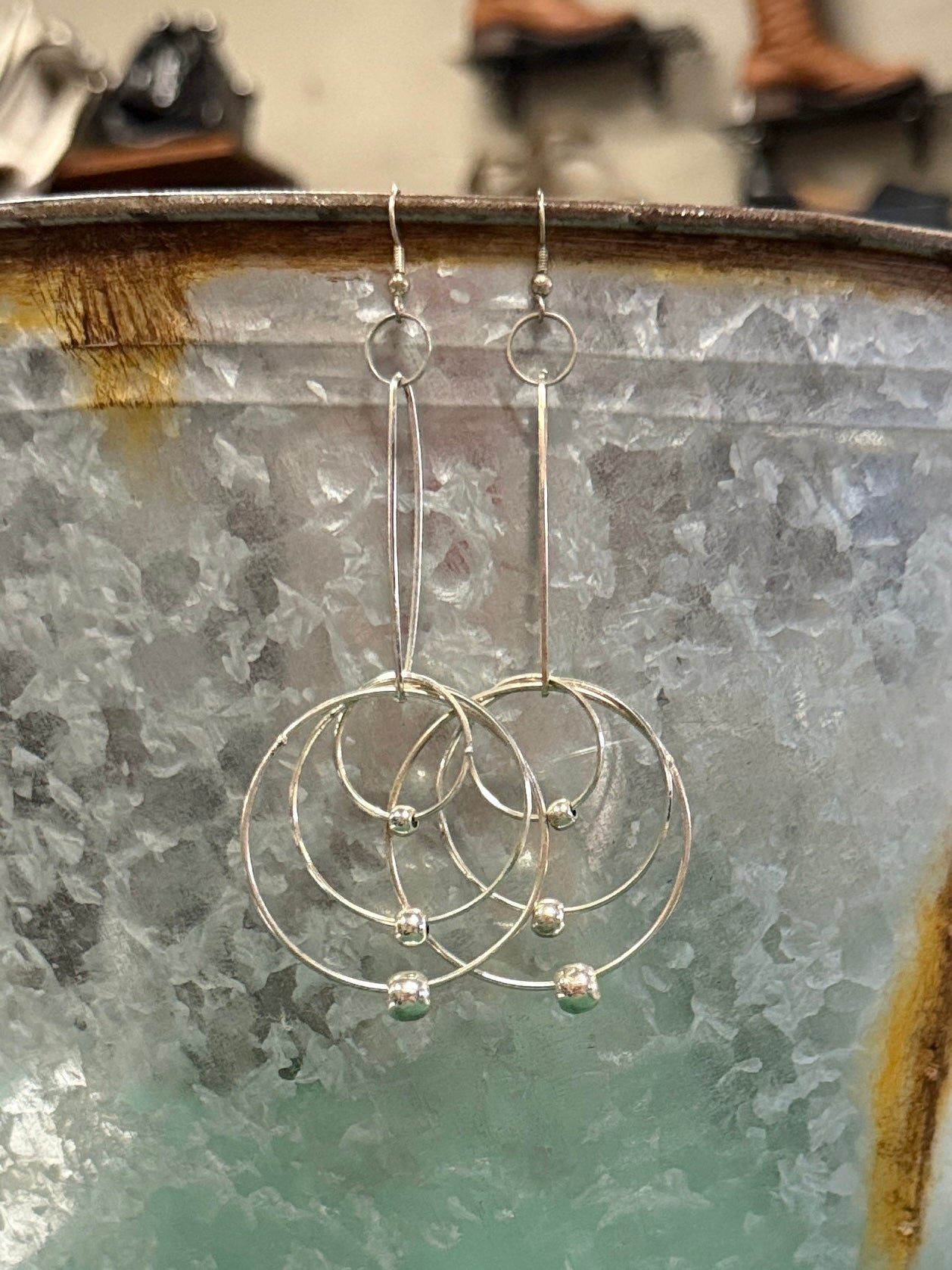 HOOP DANGLE EARRINGS