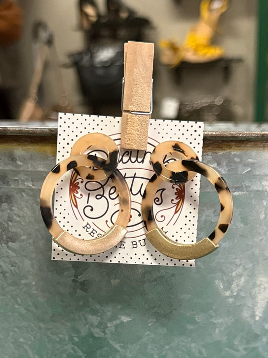 TORTOISE & GOLD HOOPS