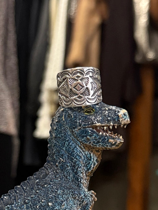 STAMPED SILVER RING