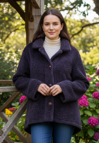 HABITAT FAUX SHERPA COAT (org$145)