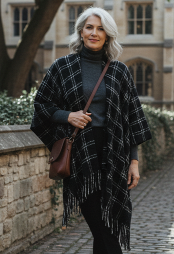NWT Lane Bryant Hooded Poncho (org$60)