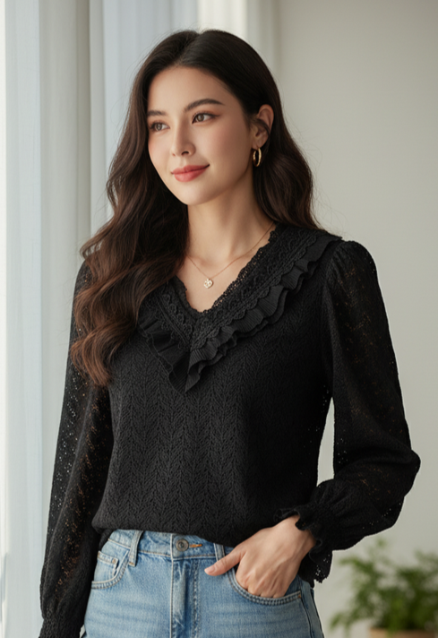 CI CI WARDROBE LACE BLOUSE
