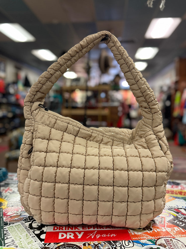 STREET LEVEL QUILTED TOTE (org$80)