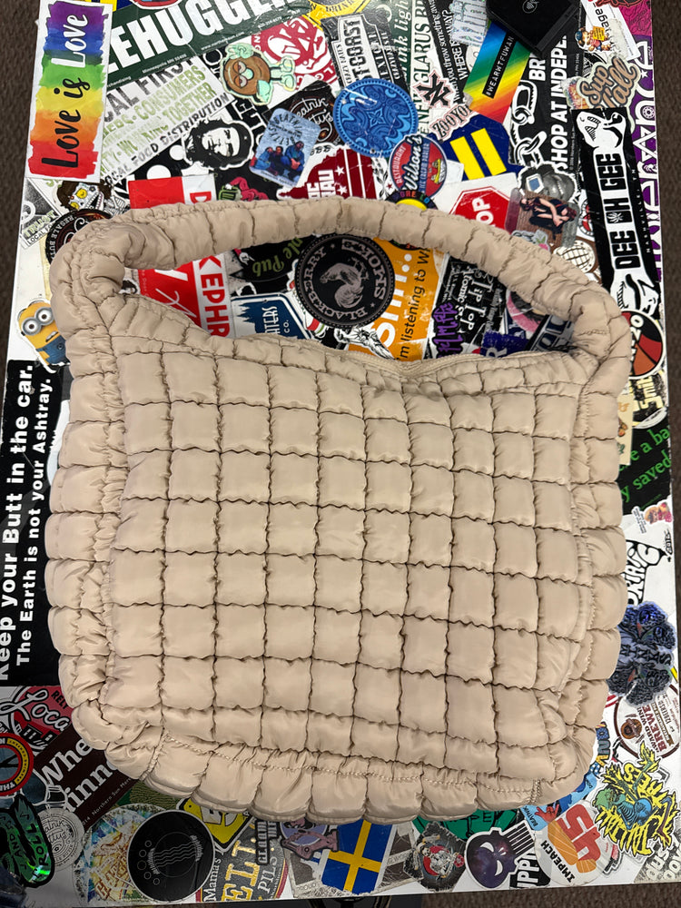 STREET LEVEL QUILTED TOTE (org$80)