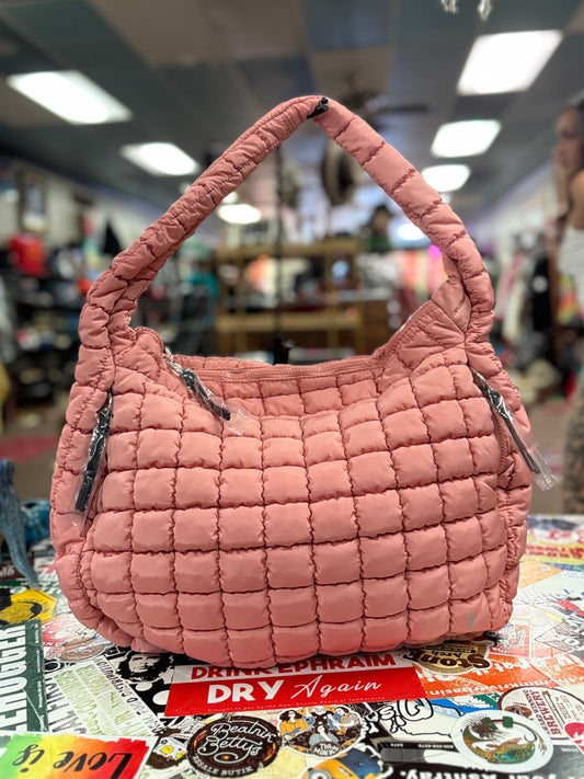 NWT FREE PEOPLE QUILTED TOTE (org$68)