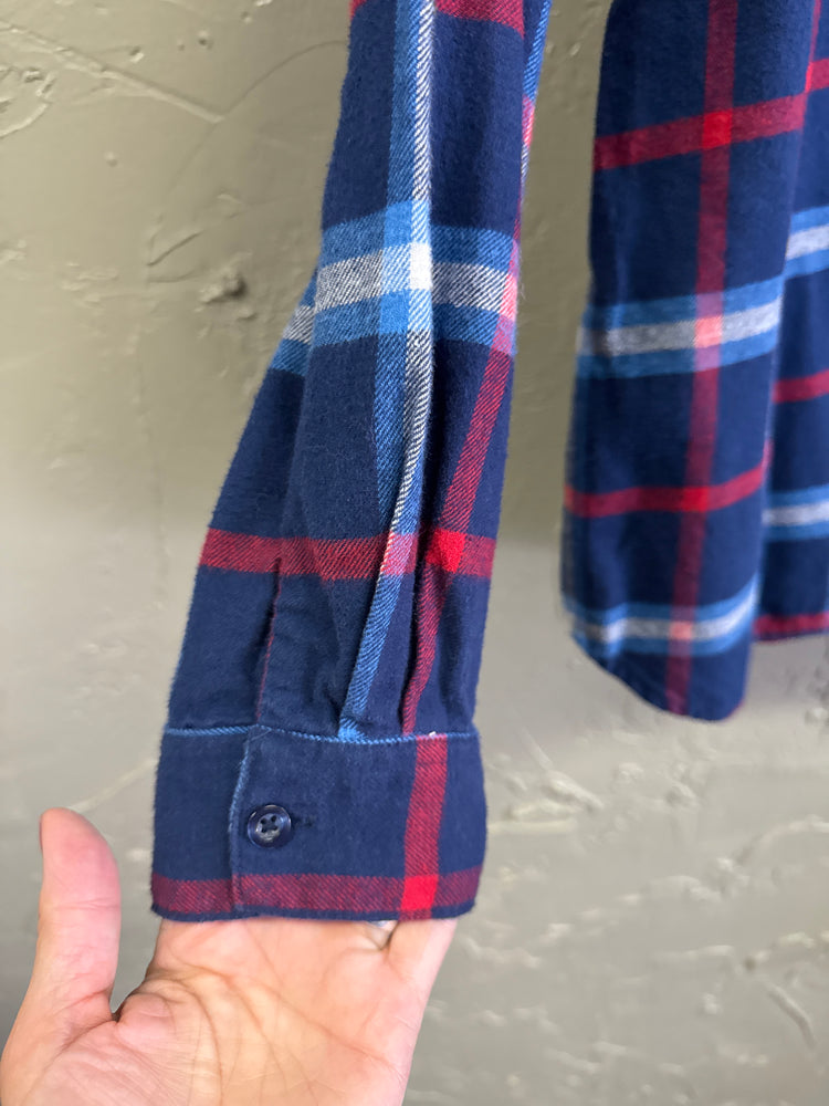 COLDWATER CREEK 1/2 BUTTON FLANNEL