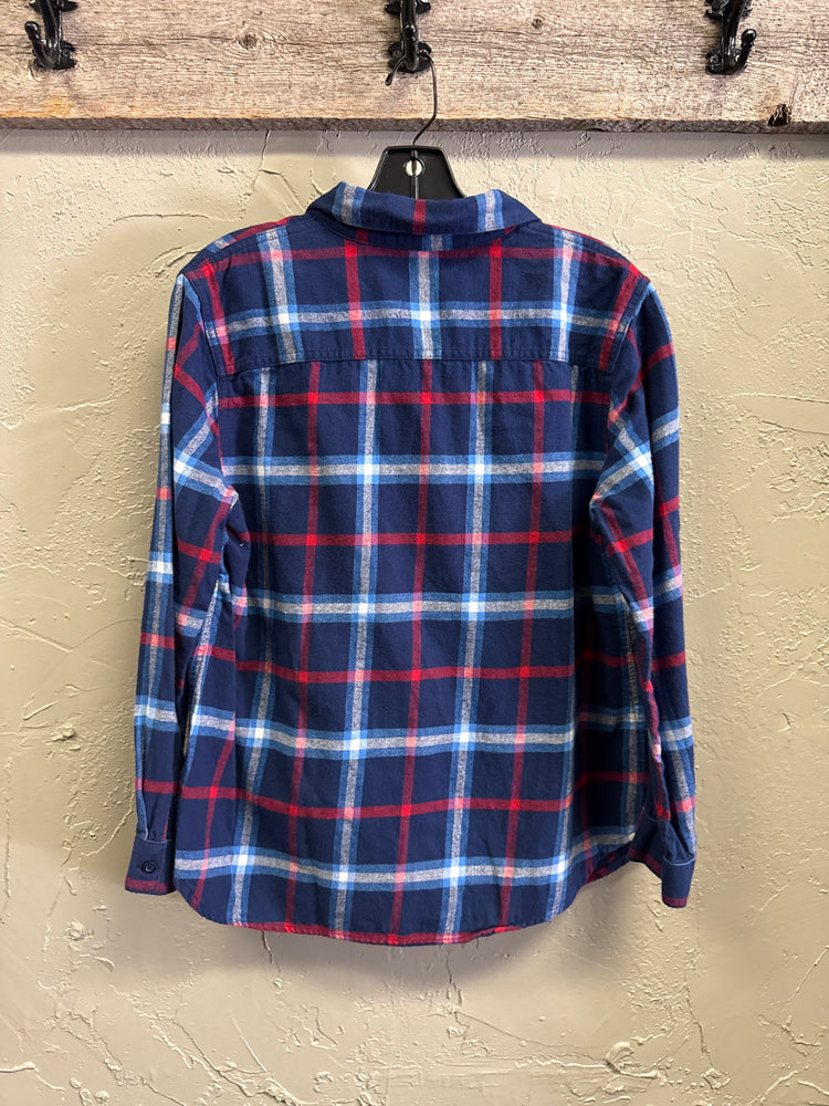 COLDWATER CREEK 1/2 BUTTON FLANNEL