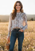 TOPSHOP PAISLEY BLOUSE (org$79)