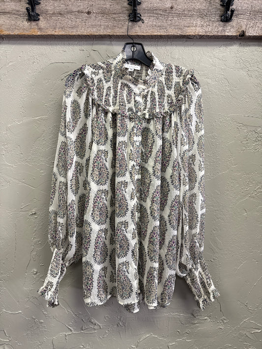 TOPSHOP PAISLEY BLOUSE (org$79)