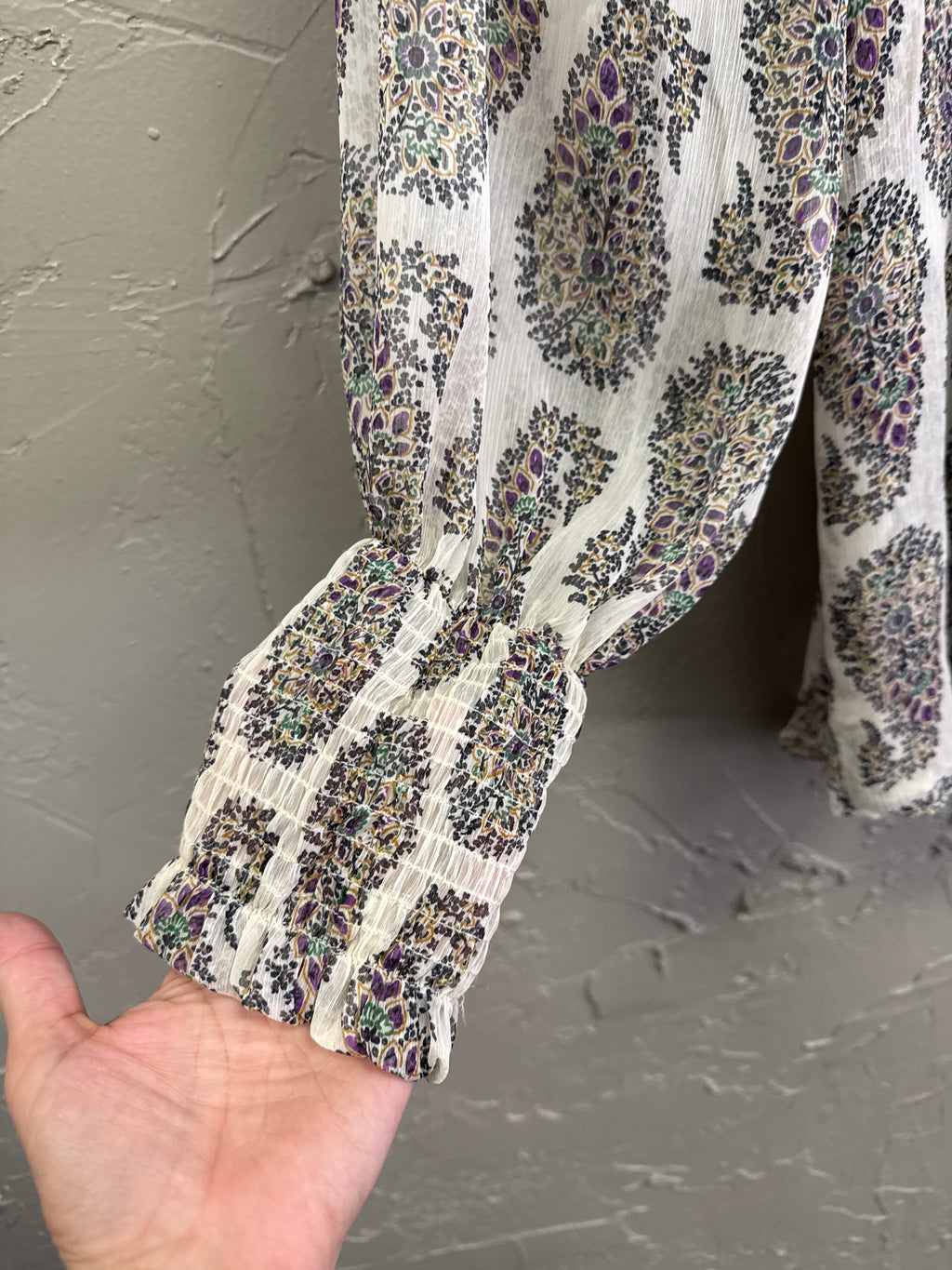 TOPSHOP PAISLEY BLOUSE (org$79)