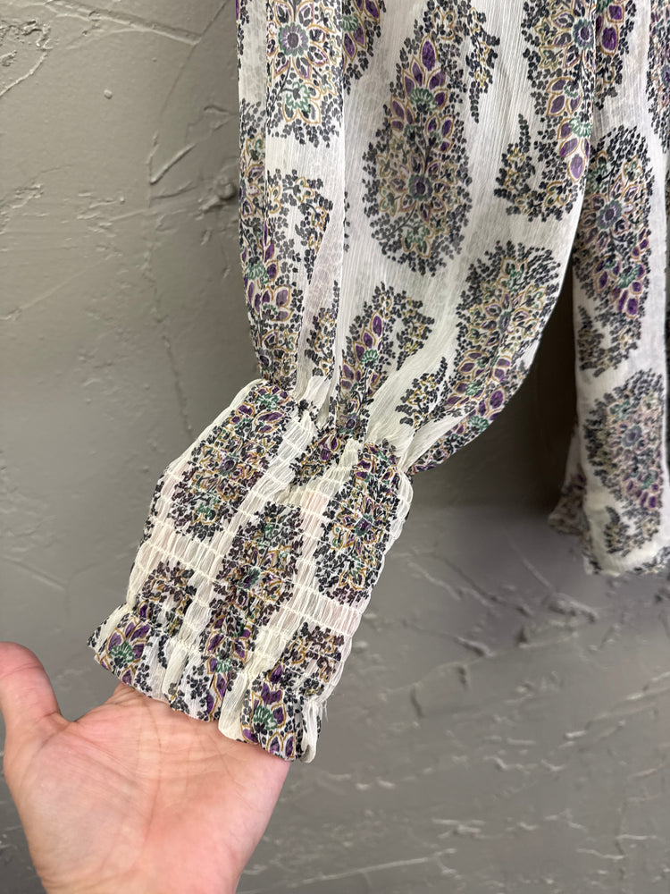 TOPSHOP PAISLEY BLOUSE (org$79)