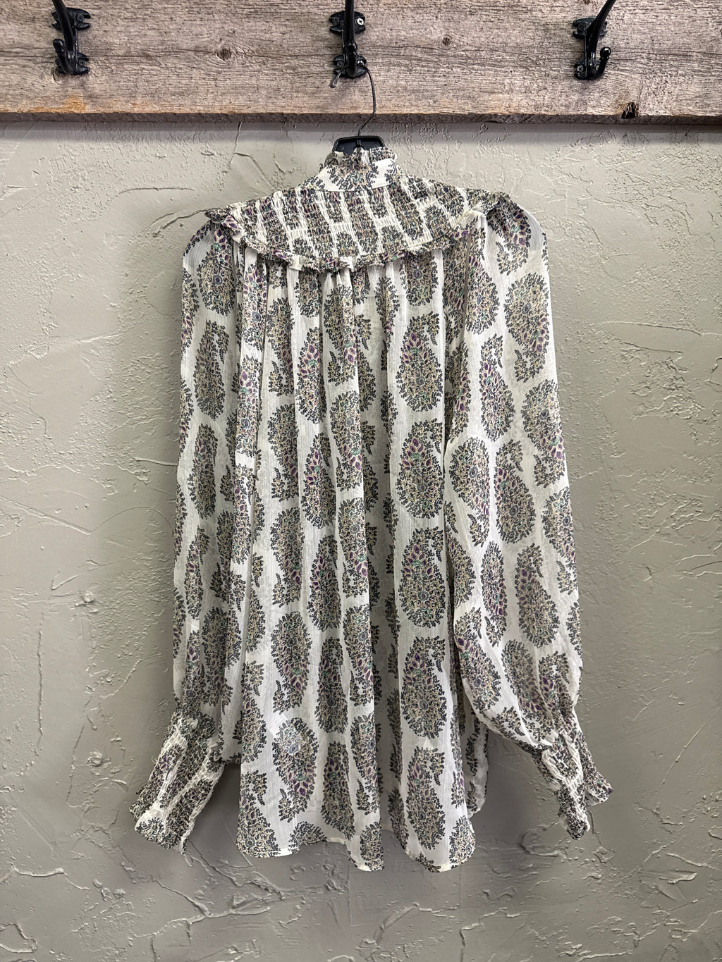 TOPSHOP PAISLEY BLOUSE (org$79)