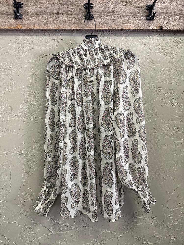 TOPSHOP PAISLEY BLOUSE (org$79)