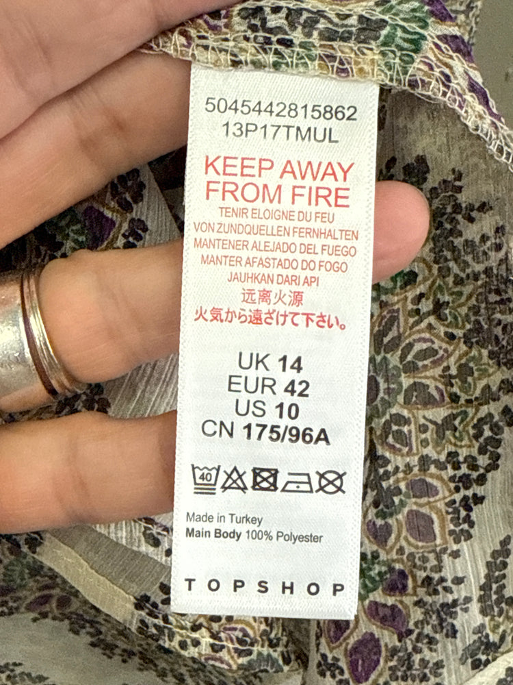TOPSHOP PAISLEY BLOUSE (org$79)
