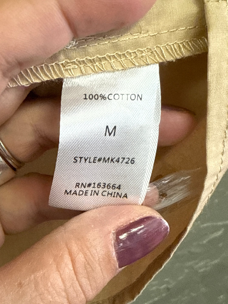 NWOT MAZIK RUFFLED COTTON TOP