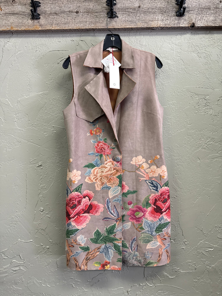 NWT SOLITAIRE FLORAL VEST (org$158)