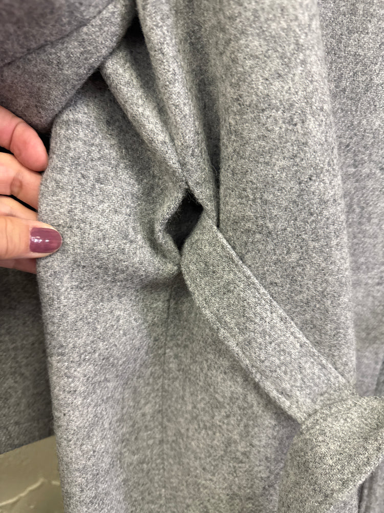 VTG WOOL COAT WITH FUR COLLAR
