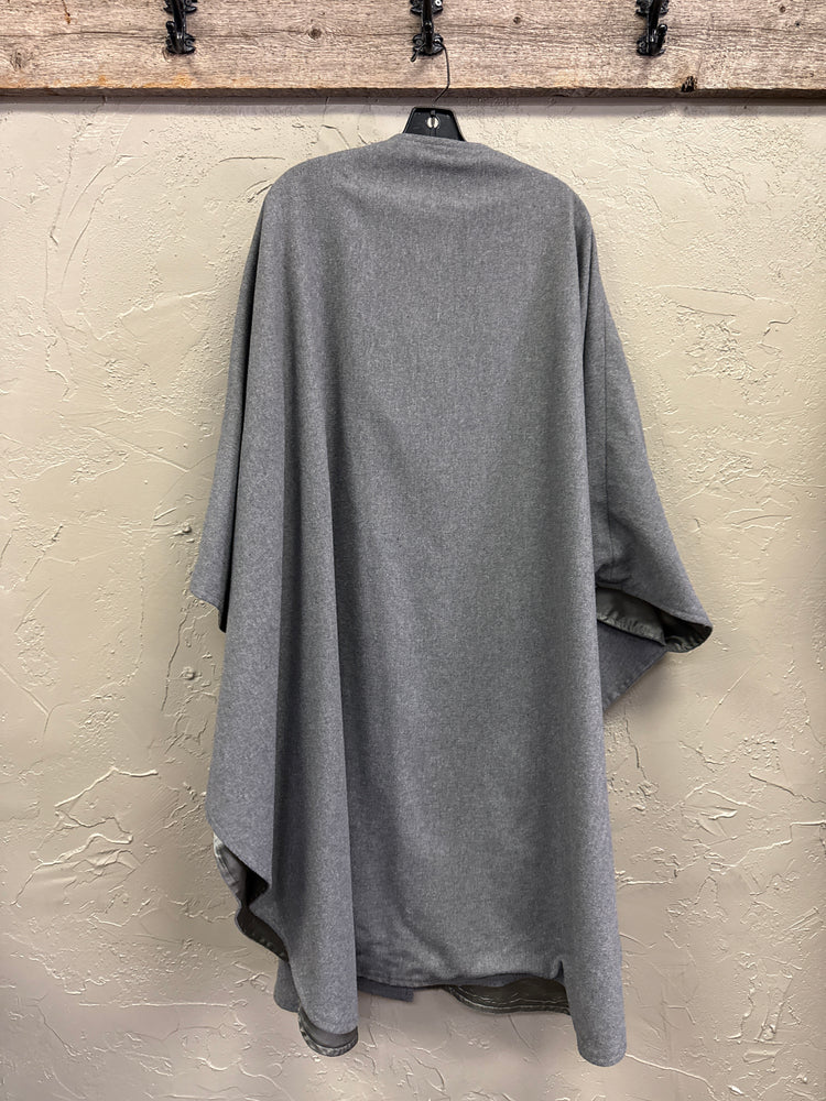 WOOL BUTTON FRONT CAPE