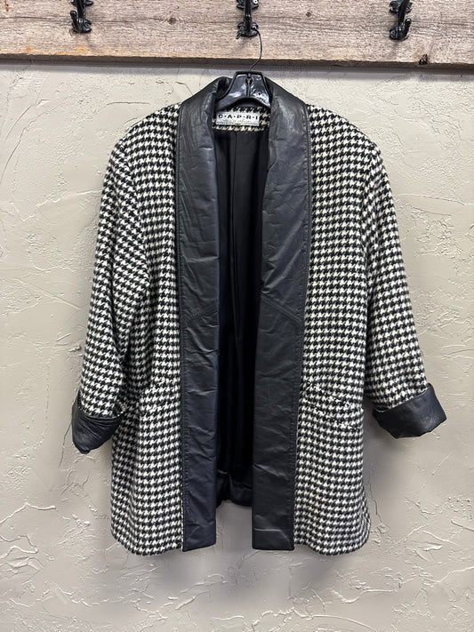 VTG 80's CAPRI HOUNDSTOOTH COAT