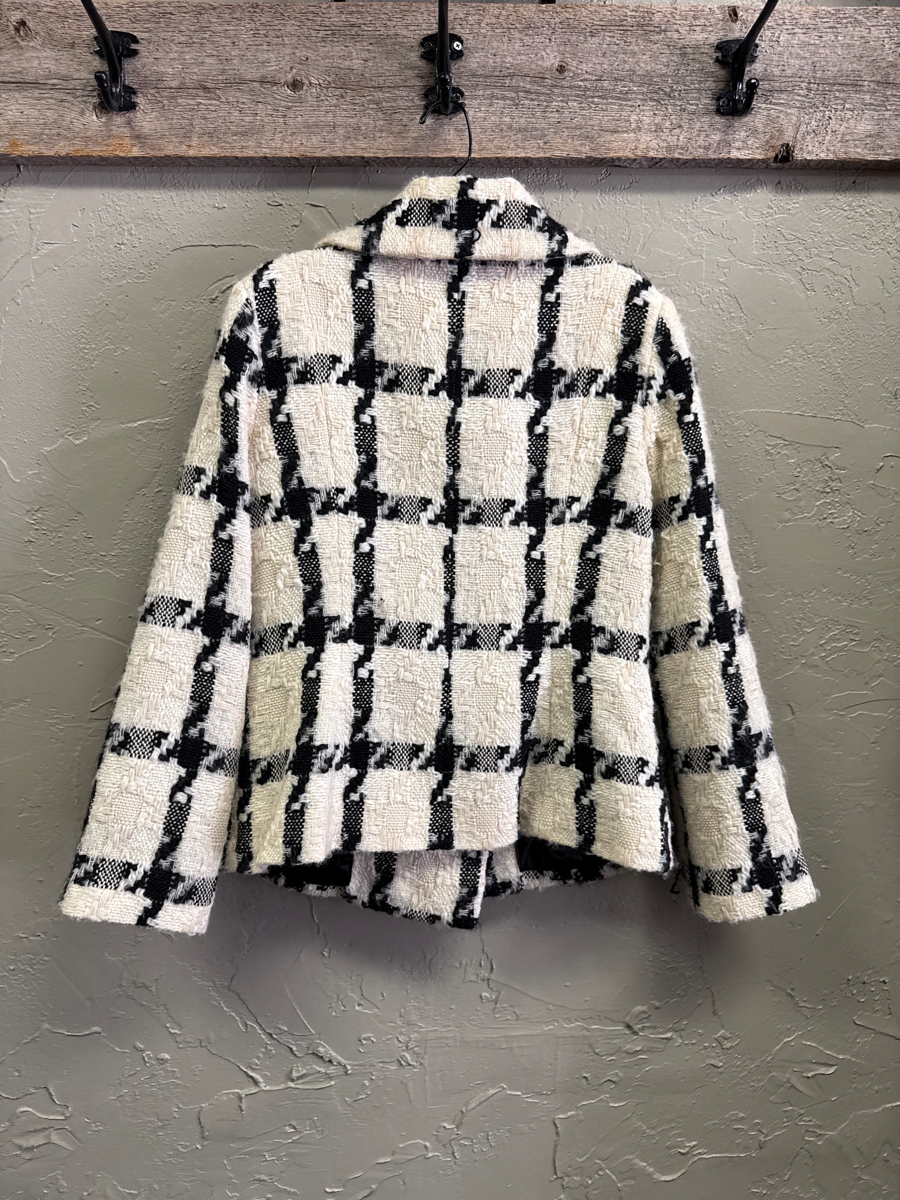 WHBM TWEED WOOL PEA COAT