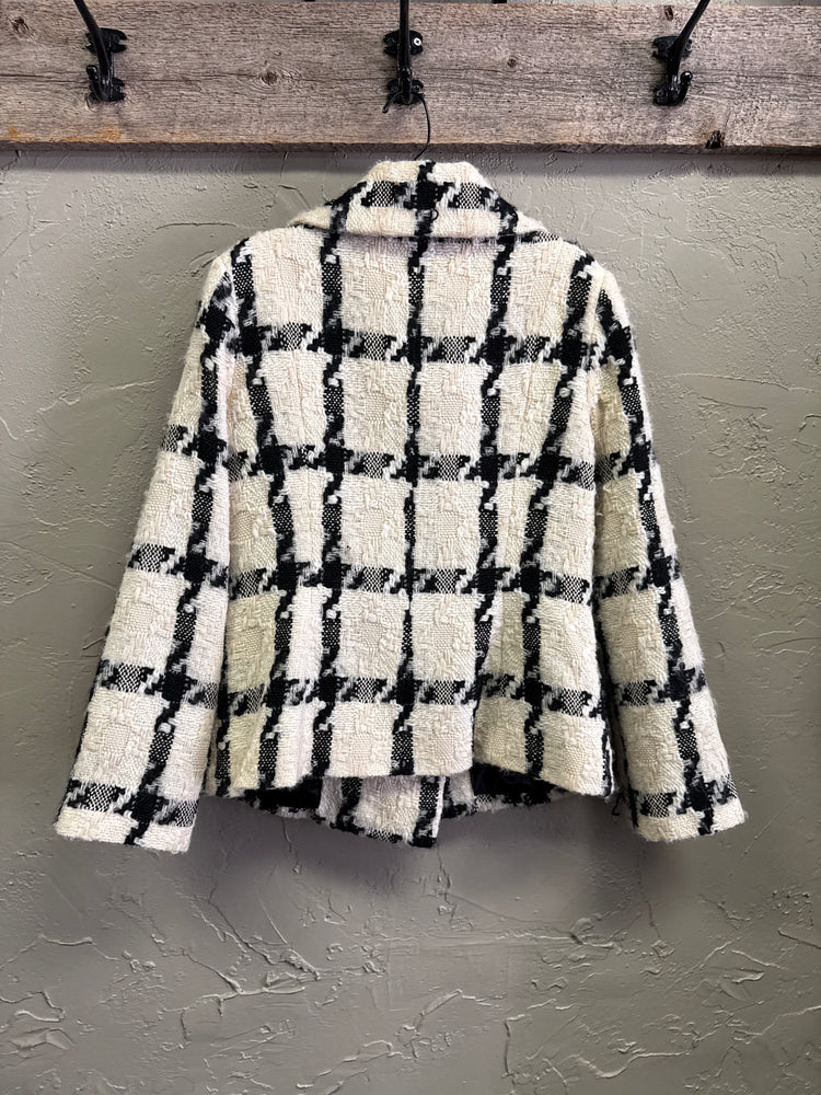 WHBM TWEED WOOL PEA COAT
